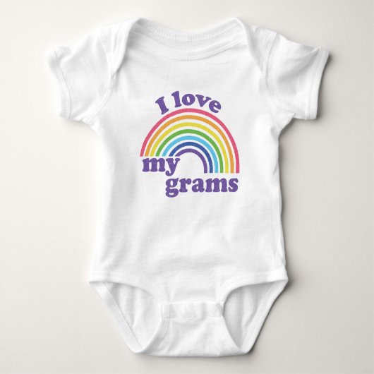 Body J'Aime Mes Grams - Joli Arc En Ciel (Devant)