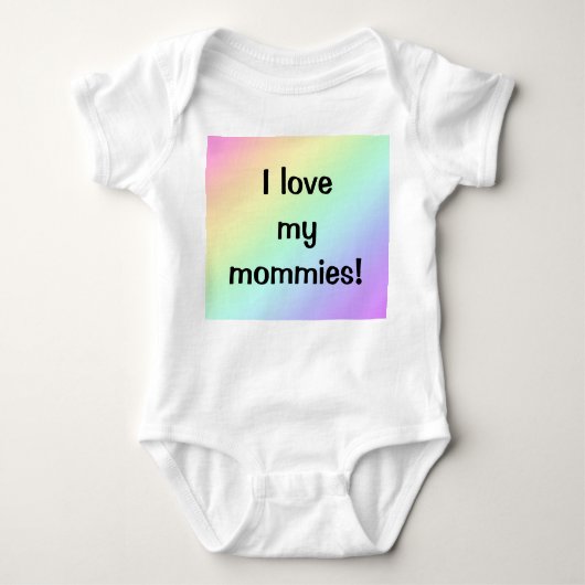 Body J'Aime Mes Mommies Arc En Ciel (Devant)
