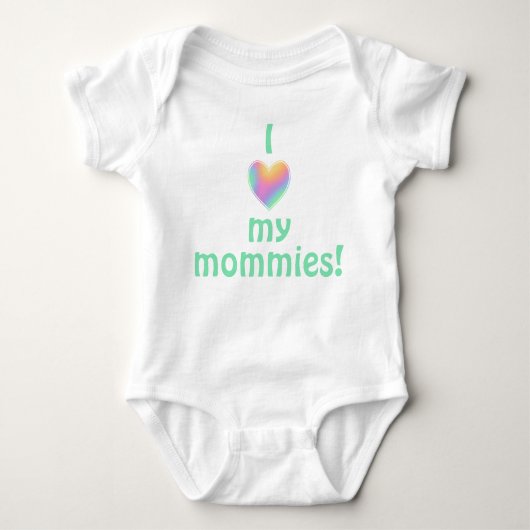 Body J'Aime Mes Mommies Baby Bodysuit (Devant)