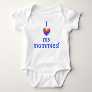 Body J'Aime Mes Mommies Coeur Arc-en-ciel