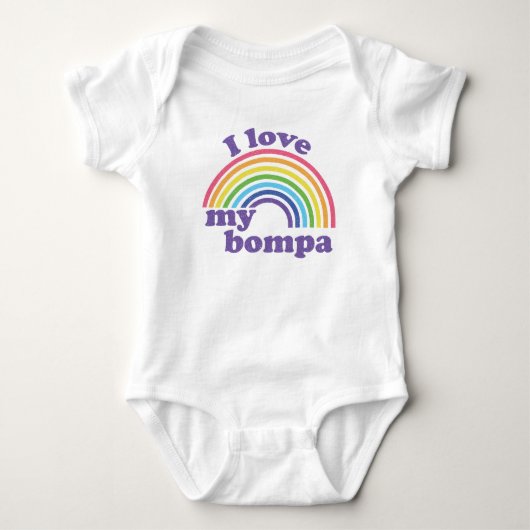 Body J'aime mon Bompa - Arc-en-ciel mignon (Devant)