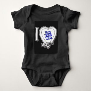 Body J'Aime Mon Boo Avec Votre Photo Baby Bodysuit