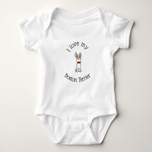 Body J'Aime Mon Boston Terrier (Devant)