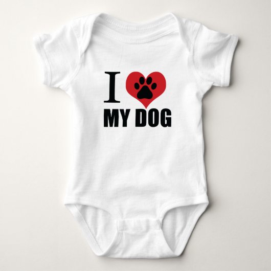 Body J'aime mon chien jeter l'oreiller (Devant)