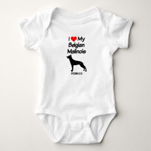 Body J'Aime Mon Chien Malinois Belge Silhouette