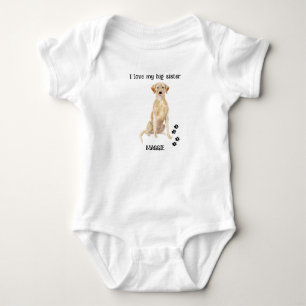 Body J'Aime Mon Grosse Soeur Chien Nom Laboratoire Jaun