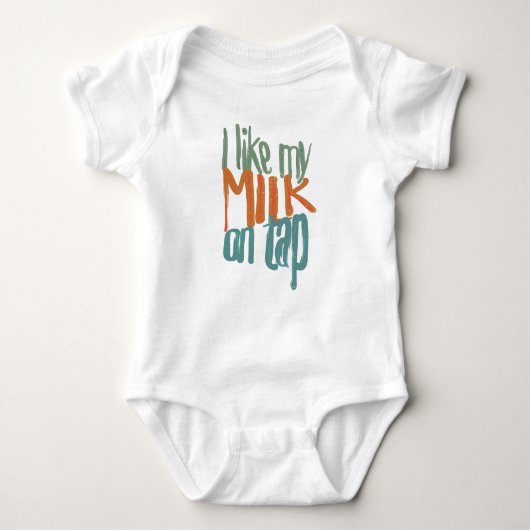 Body J'aime mon lait sur le robinet - chemise de bébé (Devant)