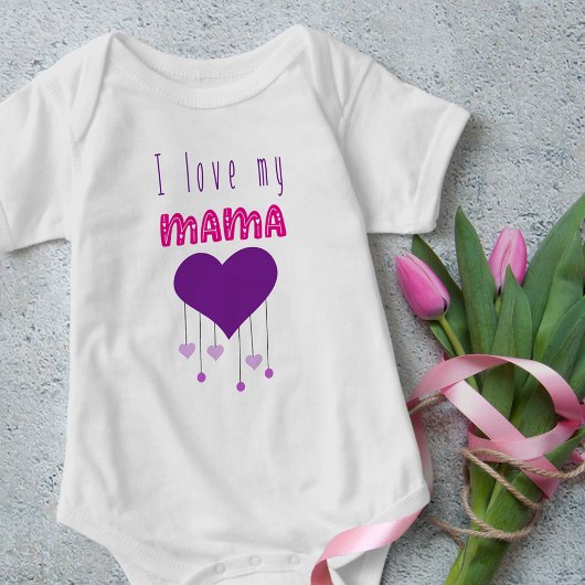 Body J'aime mon Mama Bright Hearts Matching Mama Mini