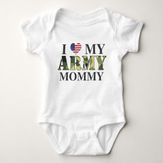 Body J'aime mon T-shirt de nourrisson de maman d'armée