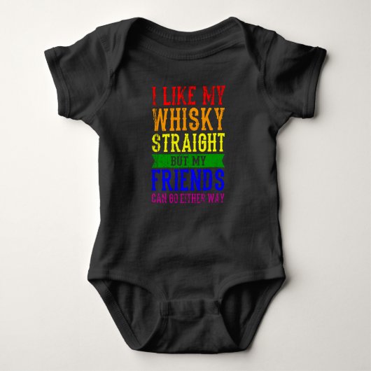 Body J'AIME MON WHISKY STRAIGHT LGBT Pride Moth LGBTQ (Devant)