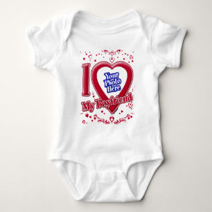 Body J'aime Photo de mon petit ami coeurs rouges