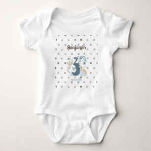Body jalon de 3 mois avec une impression Dino mignonne