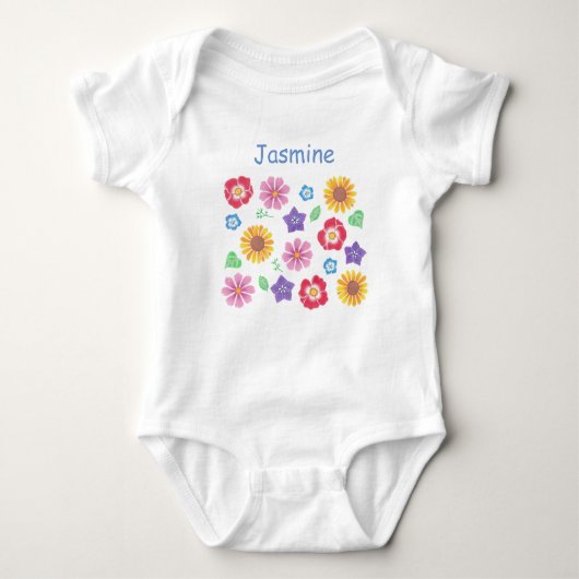 Body Jardin aux fleurs mignonnes Couleurs douces Baby B (Devant)