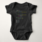 Body Java Script Programming Coding Baby Bodysuit  (Devant)