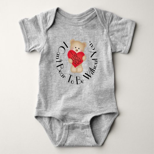 Body Je Luv Vous Portez Bébé Jersey Bodysuit (Devant)
