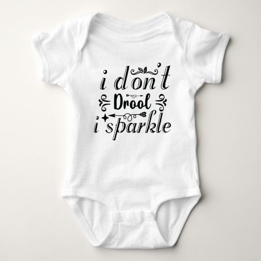 Body "je ne bave pas i sparkle" drôle de costume de béb (Devant)