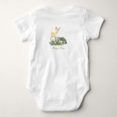 Body Je suis "9" mois Citation Thème Forêt Bébé Cerf (Dos)