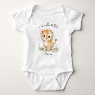 Body "Je Suis Brave Et Audacieux" Baby Shower Mignon Pe