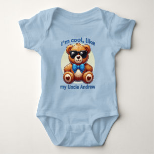 Body Je suis Cool Teddy Bear avec Blue Bow personnalisa