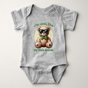 Body Je suis Cool Teddy Bear avec Green Bow personnalis