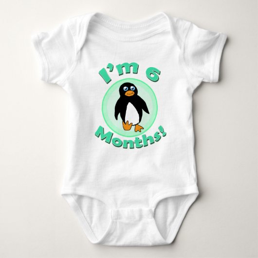 Body Je suis de 6 mois de pingouin de vêtements de bébé (Devant)