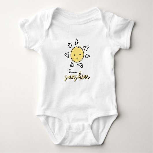 Body Je suis le soleil de maman - chemise de bébé et de (Devant)