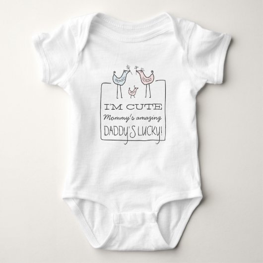 Body Je suis mignonne, le T-shirt Lucky Funny Baby de p (Devant)