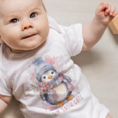 Body Je suis Neige Mignonne Aquarelle hiver Pingouin de