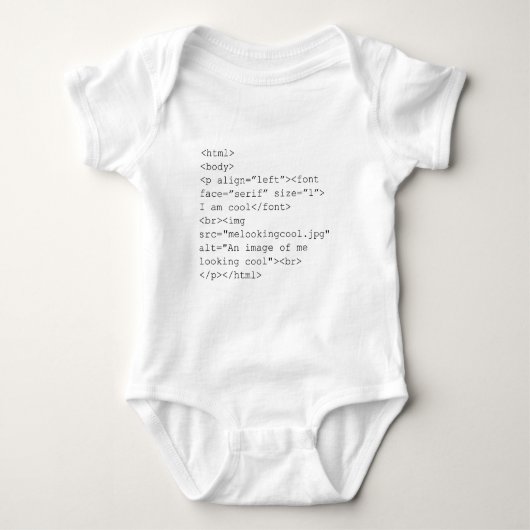 Body "Je suis" pièce en t fraîche de codage de HTML (Devant)