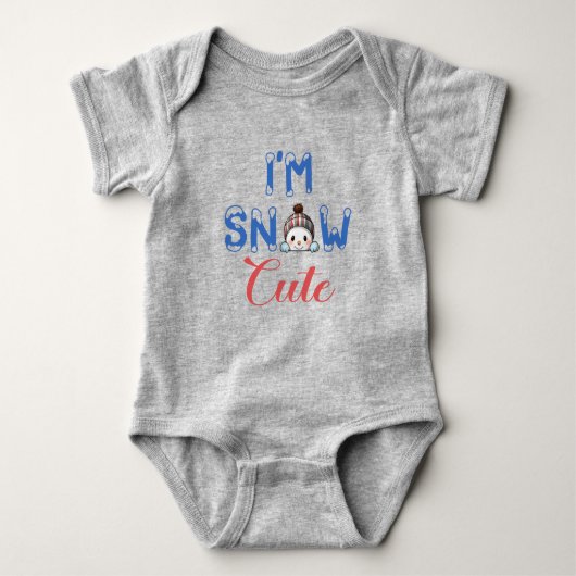 Body Je suis Snow Cute Baby Jersey Bodysuit (Devant)
