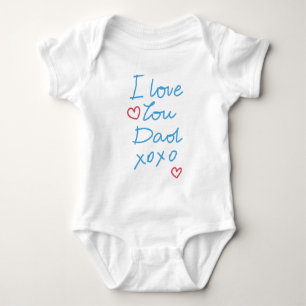 Body "Je t'aime message manuscrit de xoxo de papa"