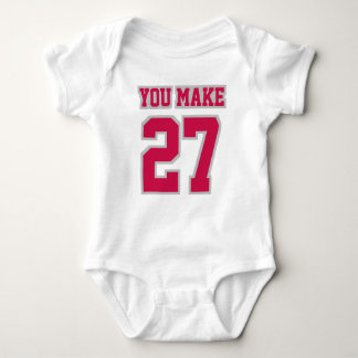 Body Jersey de football Romper en ARGENT DE CRIMSON
