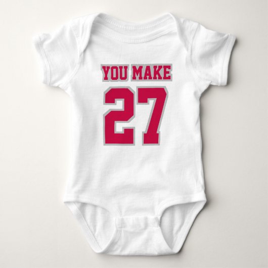 Body Jersey de football Romper en ARGENT DE CRIMSON (Devant)