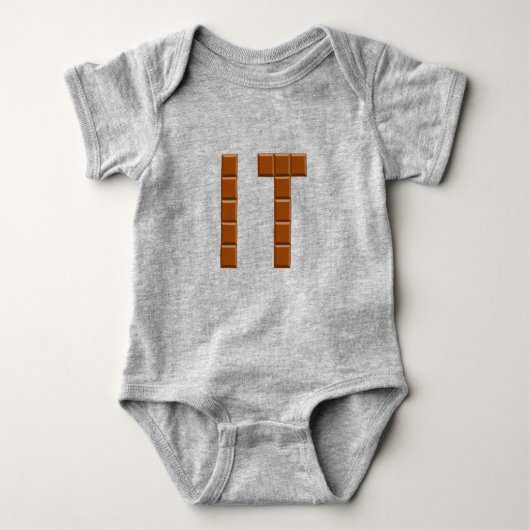 Body jersey gris baby baby's CHOCOLAT ITALIË Romper (Voorkant)