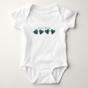 Body Jésus aime les petits enfants Coeur bleu Vintage