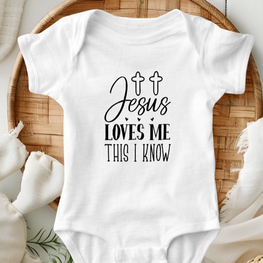Body Jésus m'aime Baby Bodysuit