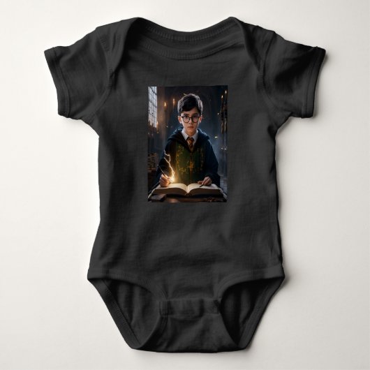 Body Jeune sorcier à Hogwarts - Magic Await Tee (Devant)