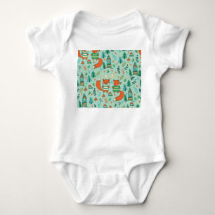 Body Jeunes Renards : Motif sans couture pour enfants.