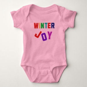 Body Joie d'hiver - Lettres colorées douillettes