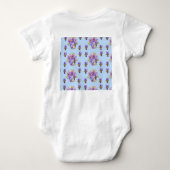 Body Joli Alpacca Lama Animal Aquarelle Combinaison Béb (Dos)