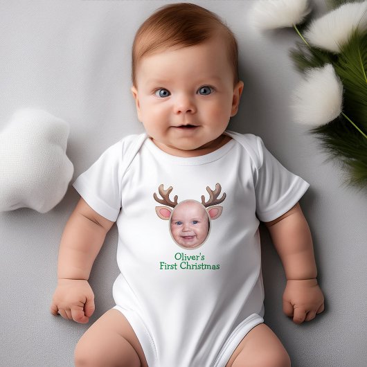 Body Joli bébé de premier Noël rennes