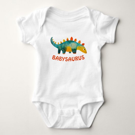 Body Joli bébé dinosaure Babysaurus aquarelle (Devant)