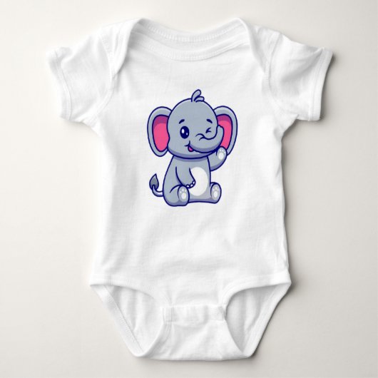 Body Joli bébé Eléphant assis Carton-23800 (Devant)