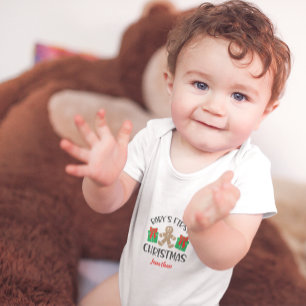 Body Joli bébé personnalisé pour le premier Noël Bonhom
