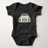 Body Joli Blanc Figaro Voiture Figarations Baby Bodysui (Devant)