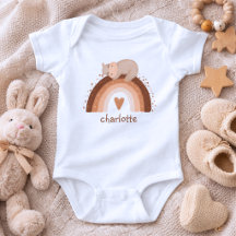 Joli Boho arc-en-ciel avec Hippo couché Monogramme