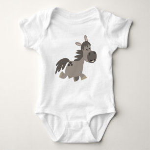 Body Joli Cartoon Gris Pony Vêtements bébé