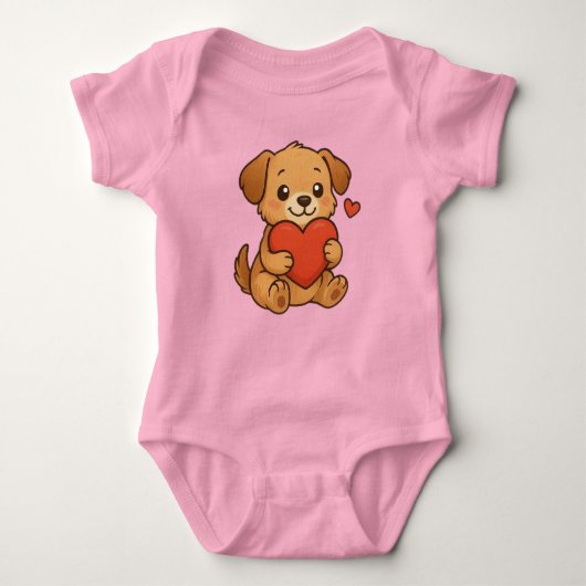Body Joli chiot/valentin de la Saint-Valentin (Devant)
