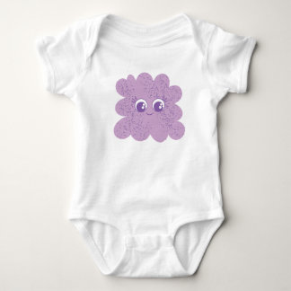 Body Joli design bébé cartoon amusant avec fleur violet