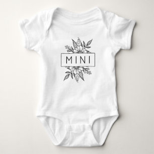 Body Joli floral découpé MINI noir design correspondant